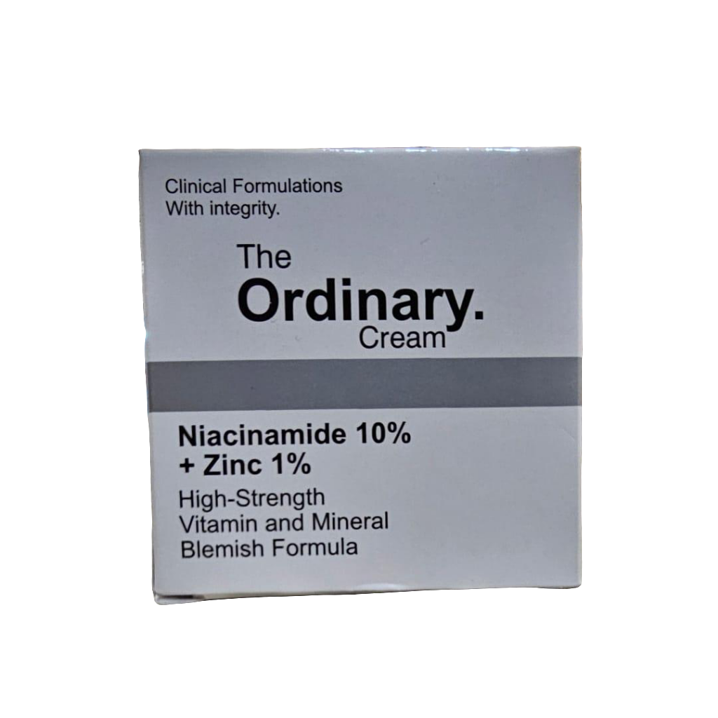 The Ordinary Niacinamide 10% + Zinc 1% Cream – High Strength Vitamin & Mineral Blemish Formula (30ml)