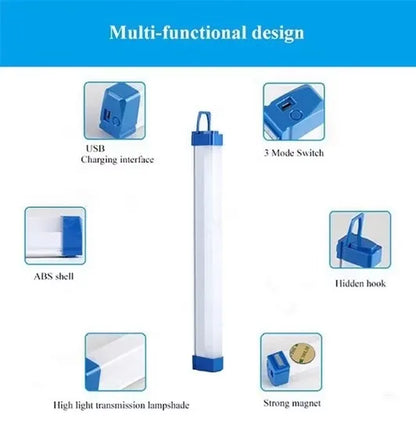 12" Rechargeable LED Emergency Light – Eid ul Adha Flash Sale 🔥 | Portable Tube with 3 Light Modes & USB Charging
