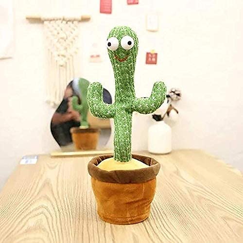Dancing Cactus Toy with Recording - Rechargeable/Cell Operated Plush Funny Electronic Shaking Cactus Singing Dancing Cactus