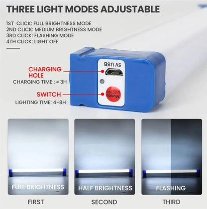 12" Rechargeable LED Emergency Light – Eid ul Adha Flash Sale 🔥 | Portable Tube with 3 Light Modes & USB Charging