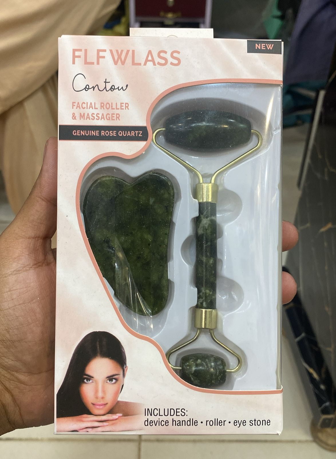 Natural Jade Roller & Gua Sha Set - Anti-Aging Face Massager
