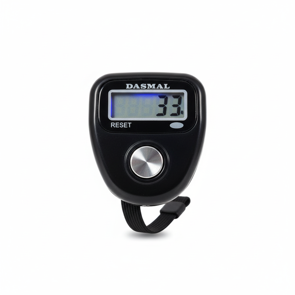 LED Finger Tasbeeh Counter – Digital Zikr Tally Ring with Reset & Backlight – Islamic Prayer Beads Clicker