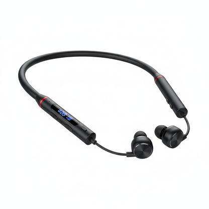 Magnetic Neckband Headphones Wireless Bluetooth 5.2 Earphones LED Display Headset Sport Noise Cancel Earbuds with Mic