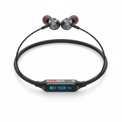 Magnetic Neckband Headphones Wireless Bluetooth 5.2 Earphones LED Display Headset Sport Noise Cancel Earbuds with Mic