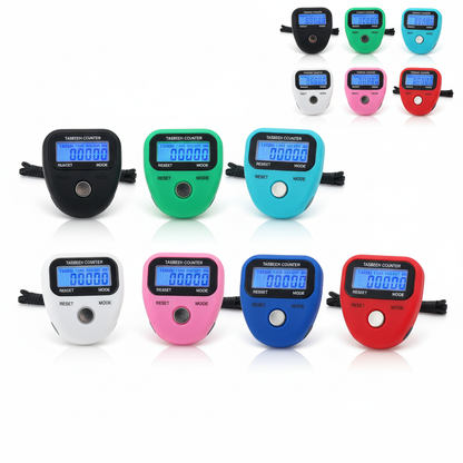 LED Finger Tasbeeh Counter – Digital Zikr Tally Ring with Reset & Backlight – Islamic Prayer Beads Clicker