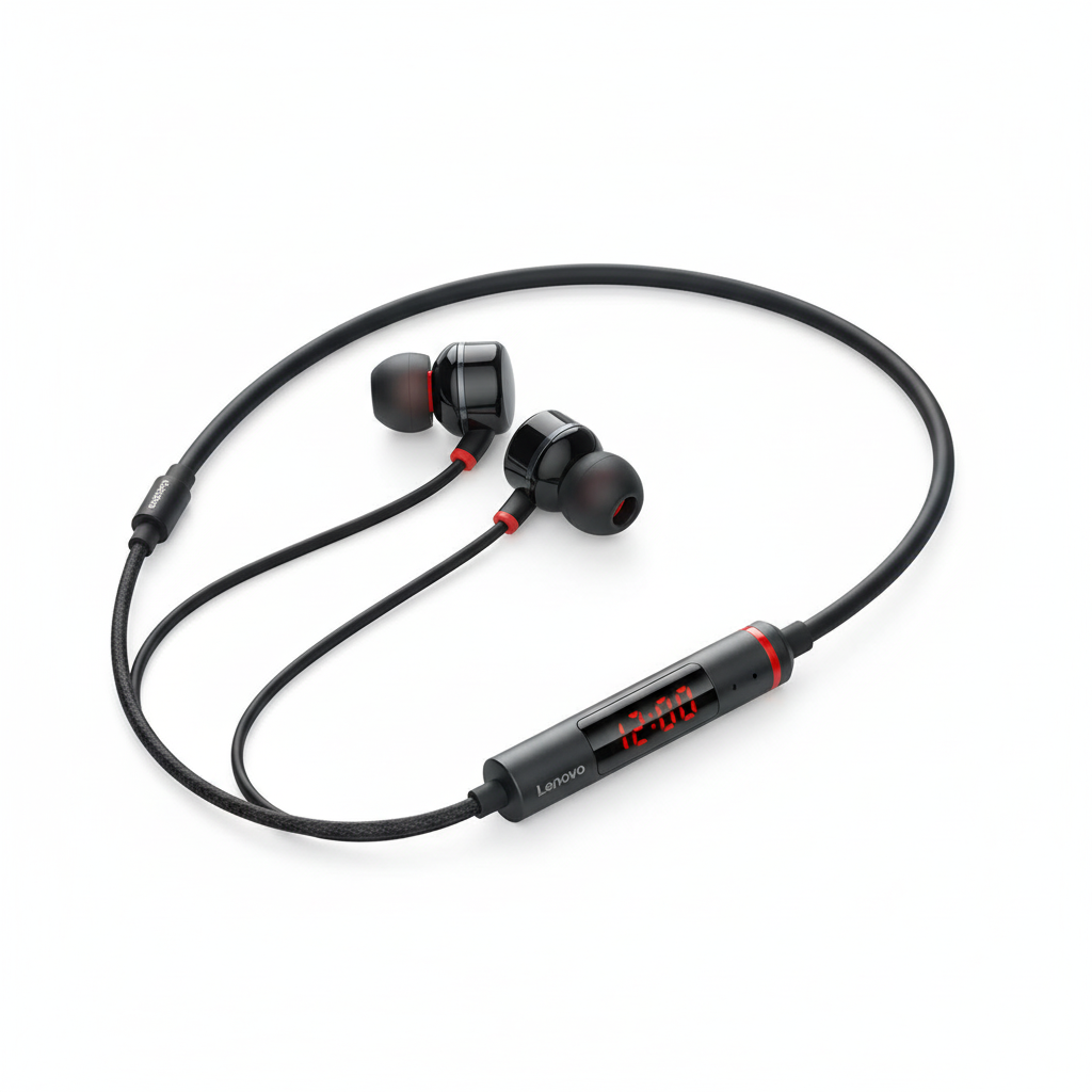 Magnetic Neckband Headphones Wireless Bluetooth 5.2 Earphones LED Display Headset Sport Noise Cancel Earbuds with Mic