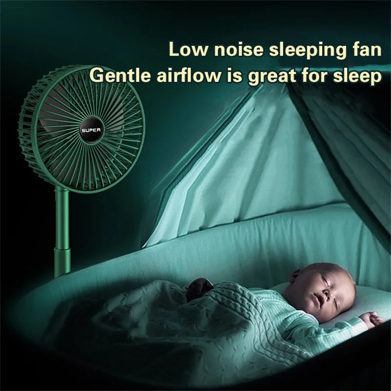 Desktop Folding Fan – Rechargeable Portable Fan with 3 Wind Speeds