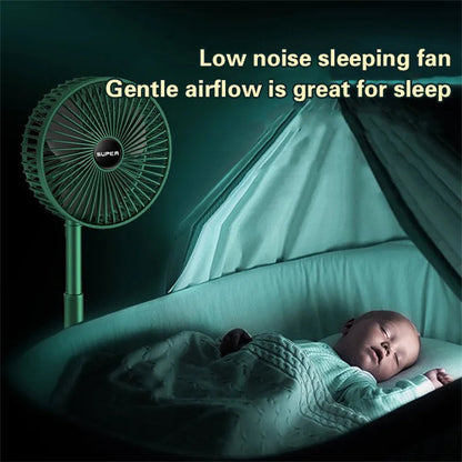 Desktop Folding Fan – Rechargeable Portable Fan with 3 Wind Speeds