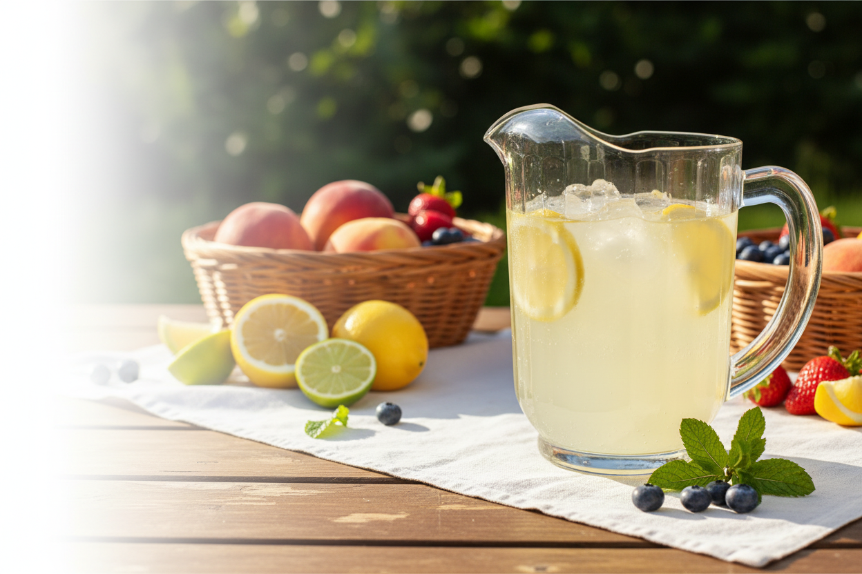 Summer lemonade pitcher banner