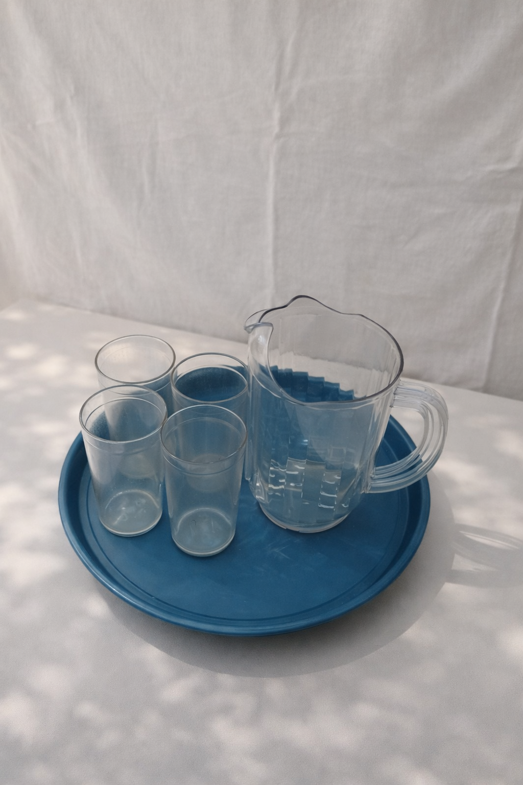 Unbreakable Serving Set – Premium Jug & 4 Frosted Glasses